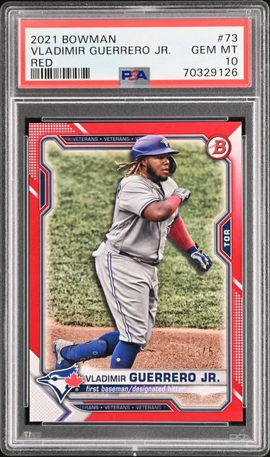 2021 Bowman Vladimir Guerrero Jr. Red #73 card image