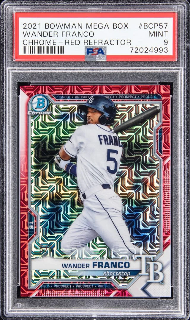 2021 Bowman Wander Franco Mega Box Chrome Red Refractor #BCP-57 card image