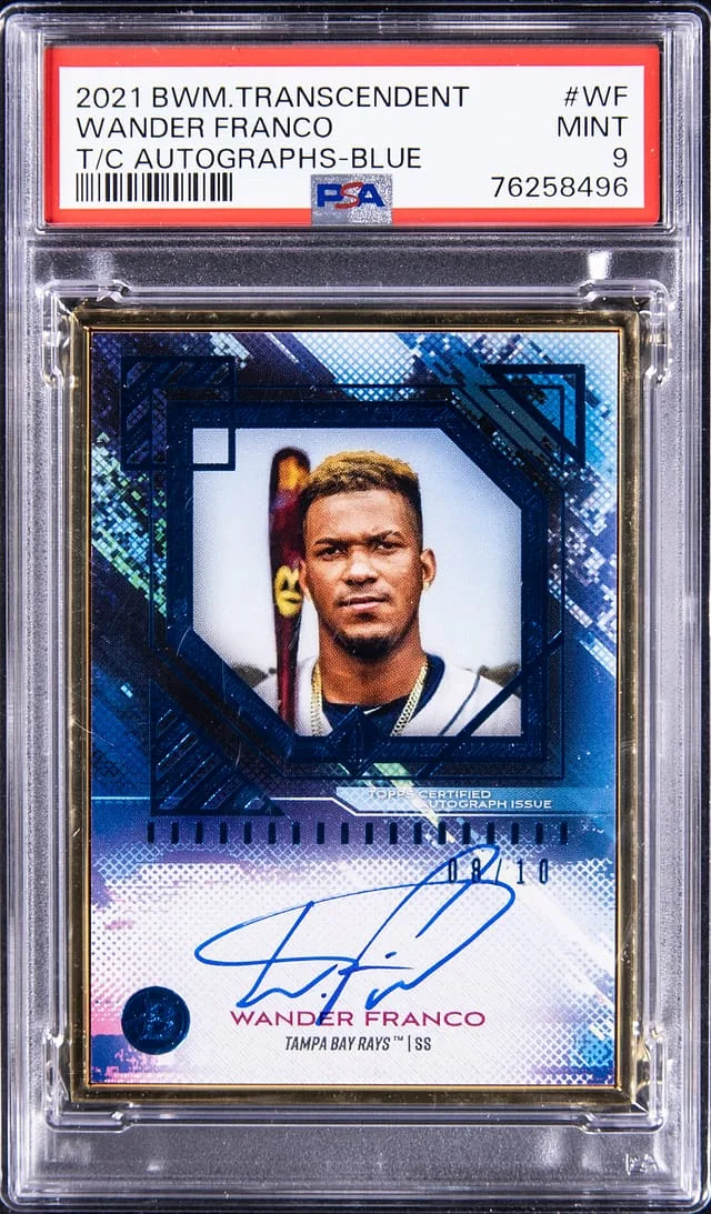 2021 Bowman Wander Franco Transcendent Autographs Blue #WF card image