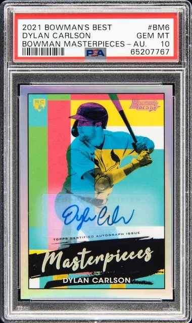 2021 Bowman's Best Dylan Carlson Bowman Masterpieces Autograph #BM6 card image