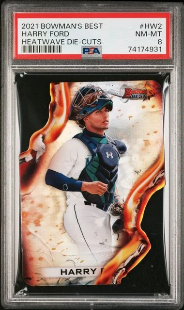 2021 Bowman's Best Harry Ford Heatwave Die-Cuts #HW2 card image