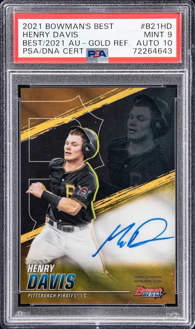 2021 Bowman's Best Henry Davis Best of '21 Autograph Atomic Refractor #B21-HD card image