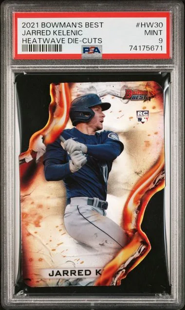 2021 Bowman's Best Jarred Kelenic Heatwave Die-Cuts #HW30 card image