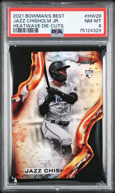 2021 Bowman's Best Jazz Chisholm Jr. Heatwave Die-Cuts #HW-28 card image
