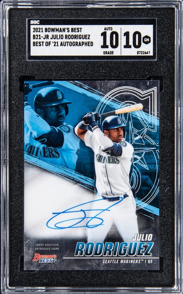2021 Bowman's Best Julio Rodriguez Of '21 Autographs Refractor #B21-JR card image