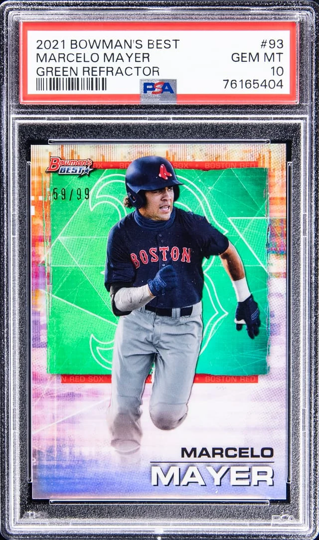 2021 Bowman's Best Marcelo Mayer Green Refractor #93 card image