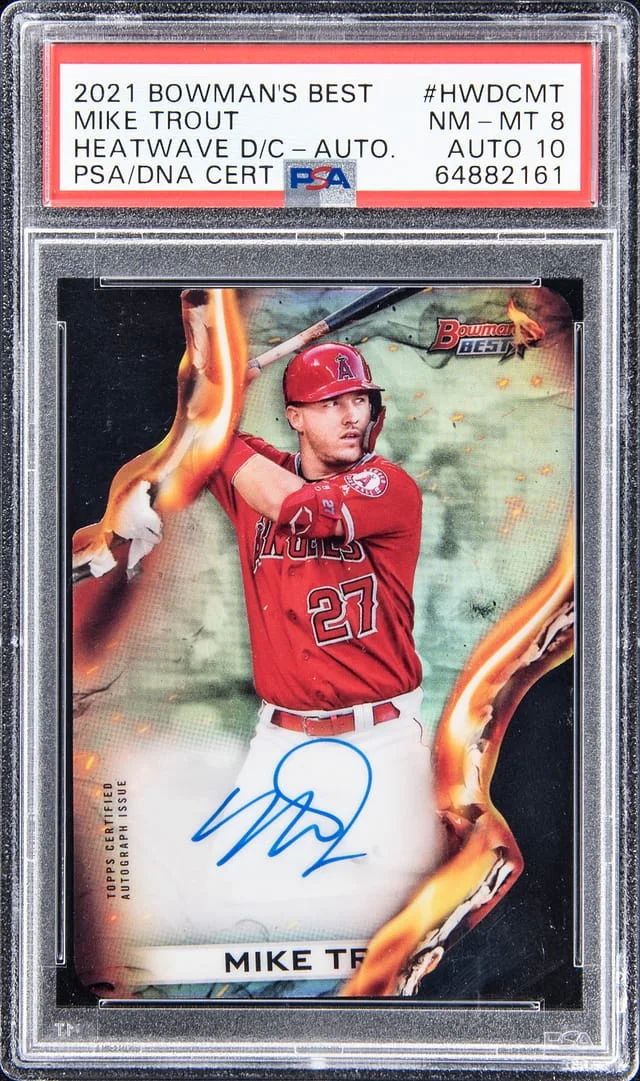 2021 Bowman's Best Mike Trout Heatwave #HWDC-MT card image