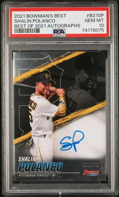 2021 Bowman's Best Shalin Polanco Best Of 2021 Autographs #B21SP card image