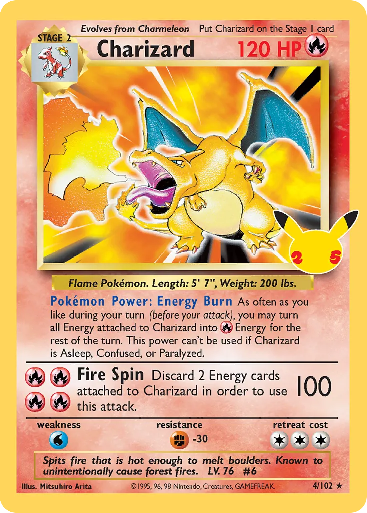 2021 Celebrations: Classic Collection Charizard #04/25 card image