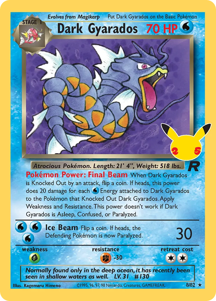 2021 Celebrations: Classic Collection Dark Gyarados #08/25 card image