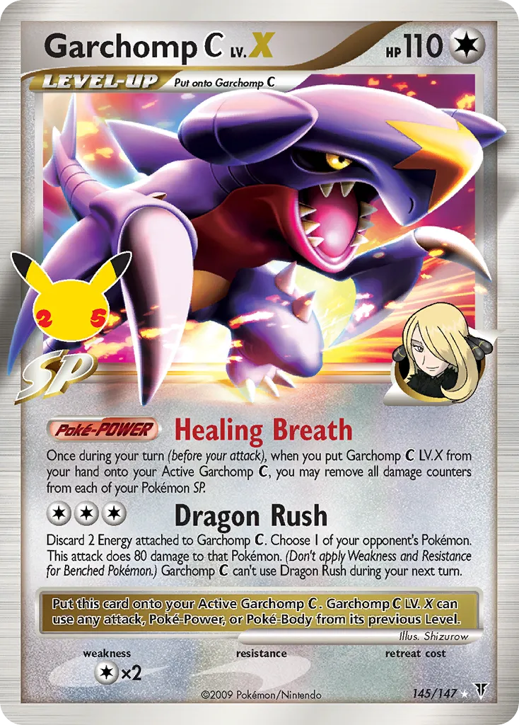 2021 Celebrations: Classic Collection Garchomp C LV.X Classic Collection #145/25 Classic Collection card image