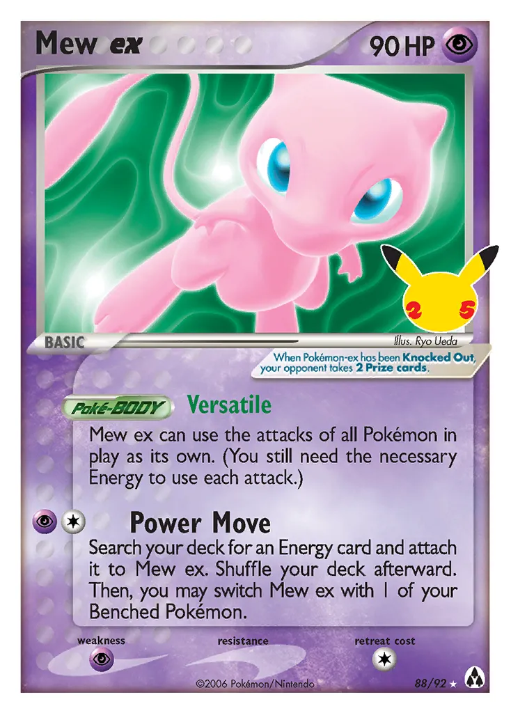 2021 Celebrations: Classic Collection Mew ex #88/25 card image