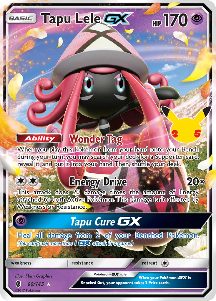 2021 Celebrations: Classic Collection Tapu Lele-GX #60/25 card image