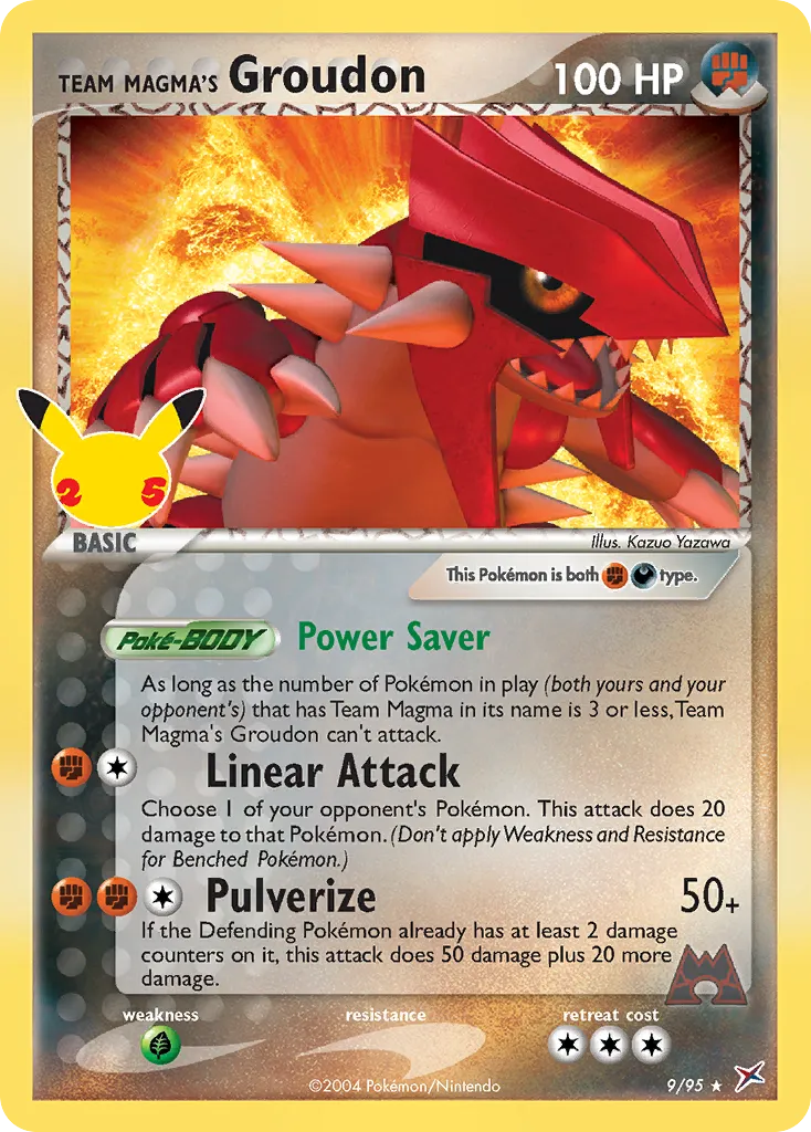2021 Celebrations: Classic Collection Team Magma's Groudon #09/25 card image