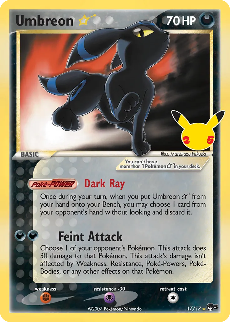 2021 Celebrations: Classic Collection Umbreon ★ Classic Collection #17/25 Classic Collection card image