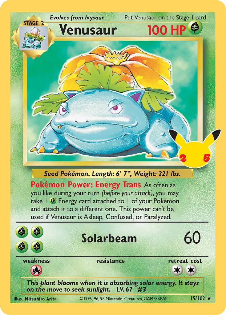 2021 Celebrations: Classic Collection Venusaur Classic Collection #15/25 Classic Collection card image