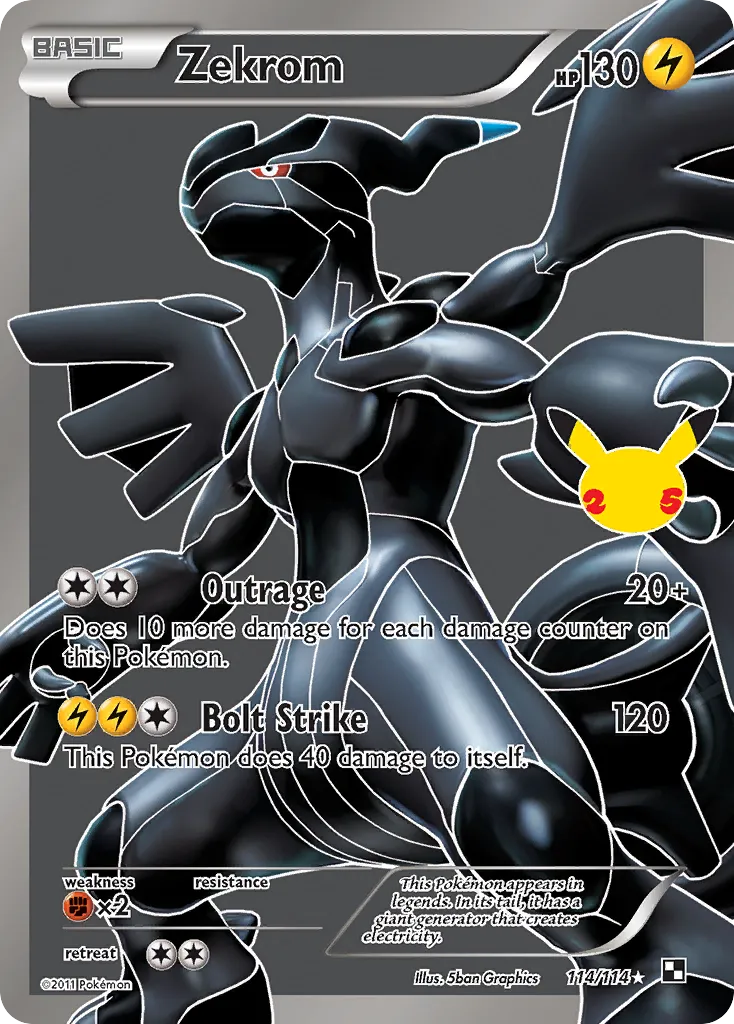 2021 Celebrations: Classic Collection Zekrom Classic Collection #114/25 Classic Collection card image