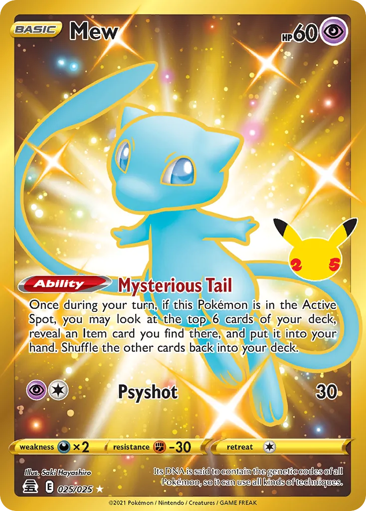 2021 Celebrations Mew Rare Holo #11/25 Rare Holo card image