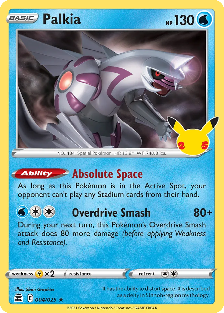 2021 Celebrations Palkia Rare #04/25 Rare card image