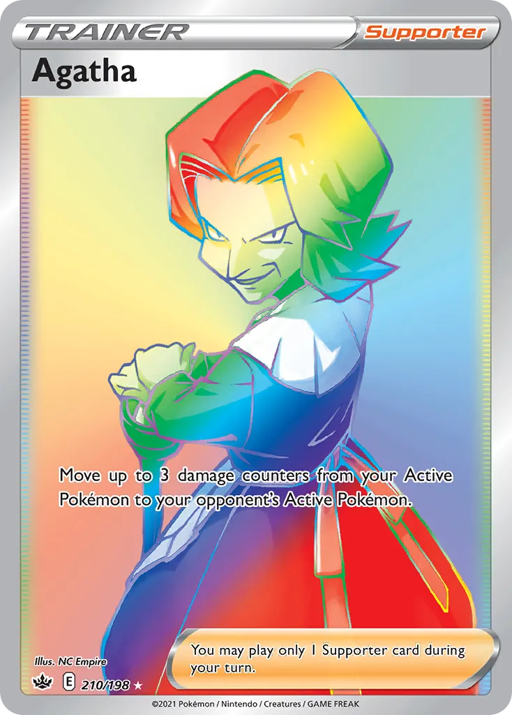 2021 Chilling Reign Agatha #186/198 Rare Ultra card image