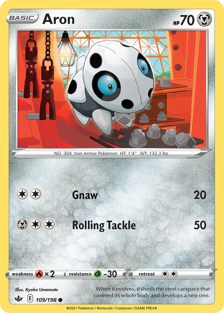 2021 Chilling Reign Aron Common #109/198 Common card image