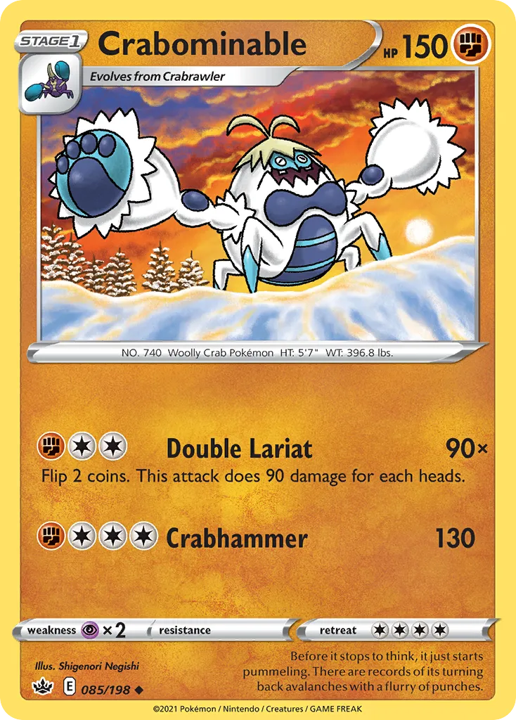 2021 Chilling Reign Crabominable #085/198 Uncommon card image
