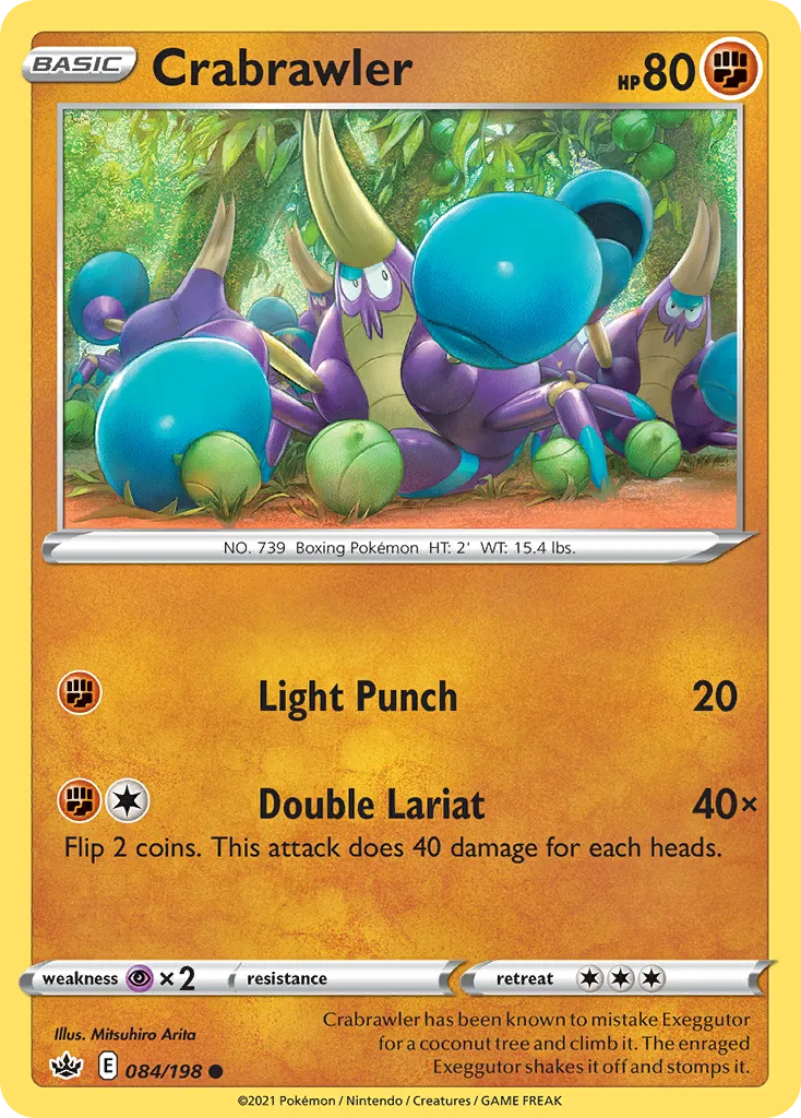 2021 Chilling Reign Crabrawler #084/198 Common card image