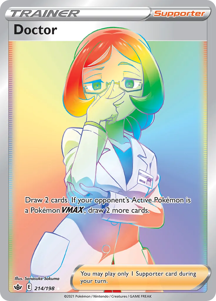 2021 Chilling Reign Doctor #214/198 Rare Rainbow card image