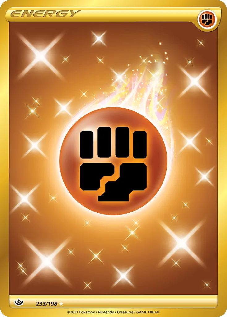 2021 Chilling Reign Fighting Energy #233/198 Rare Secret card image