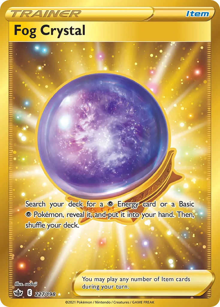 2021 Chilling Reign Fog Crystal #227/198 Rare Secret card image