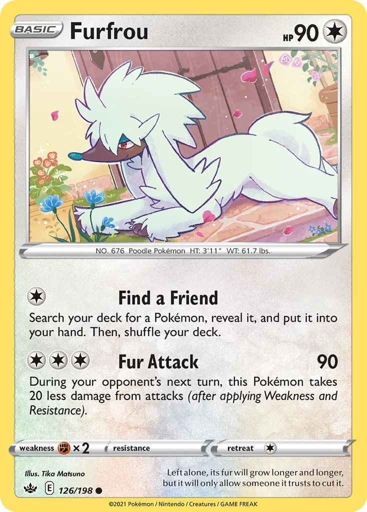 2021 Chilling Reign Furfrou #126/198 Common card image