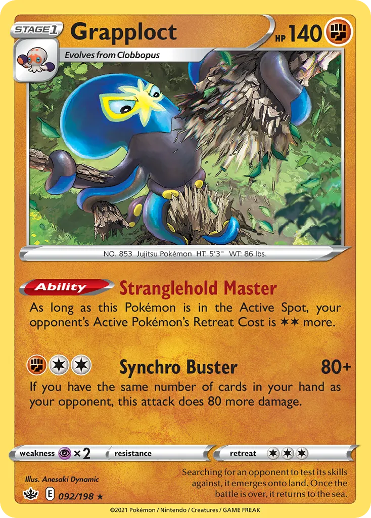 2021 Chilling Reign Grapploct #092/198 Rare Holo card image