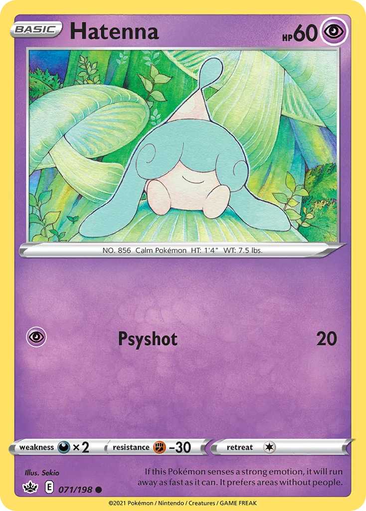 2021 Chilling Reign Hatenna Common #071/198 Common card image