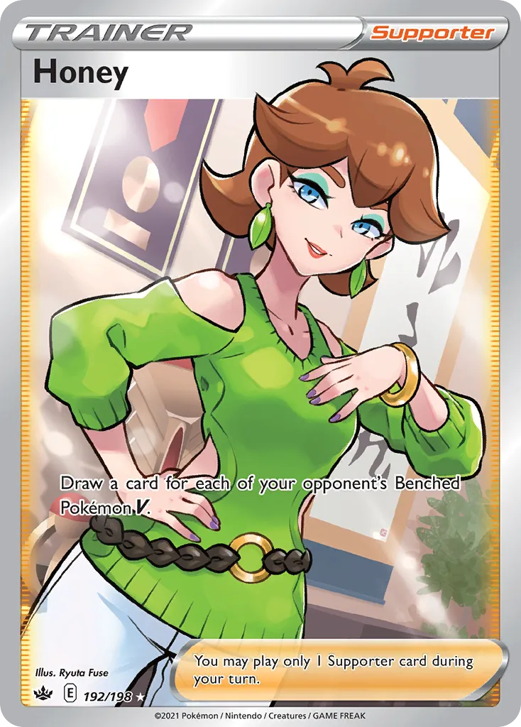 2021 Chilling Reign Honey #192/198 Rare Ultra card image