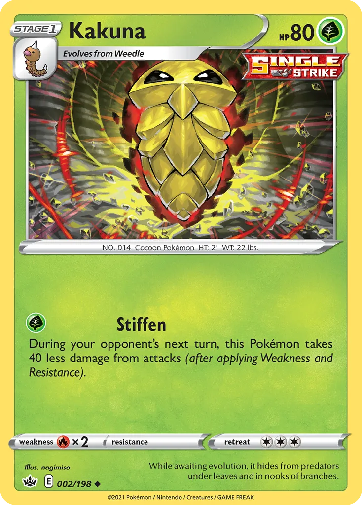 2021 Chilling Reign Kakuna #002/198 Uncommon card image