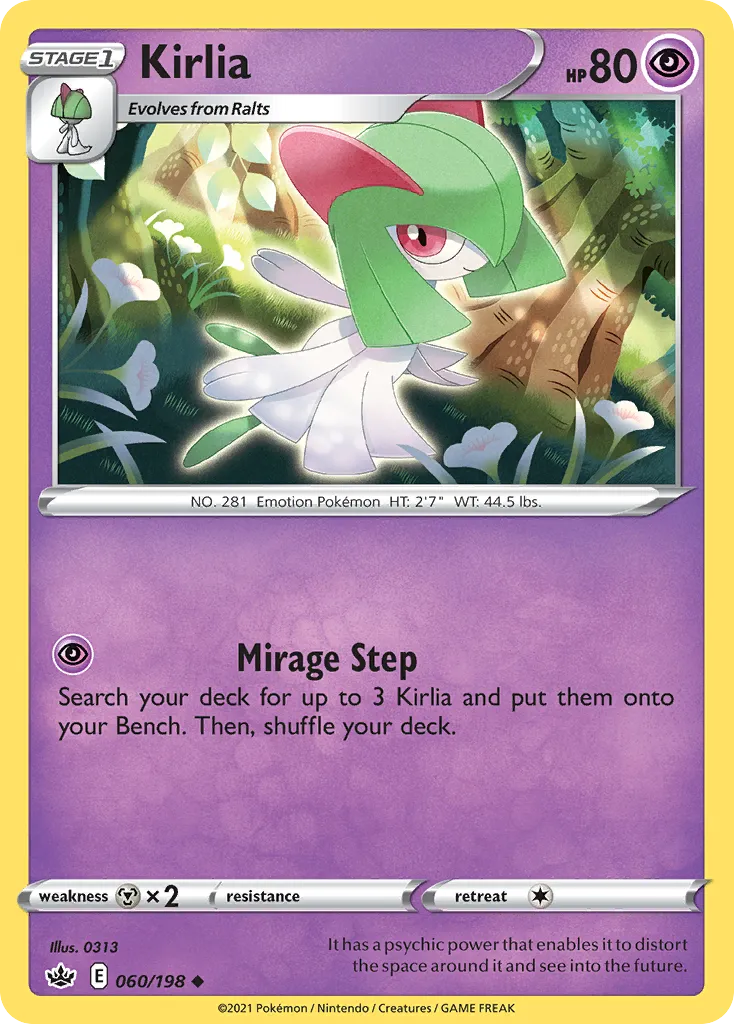 2021 Chilling Reign Kirlia #060/198 Uncommon card image