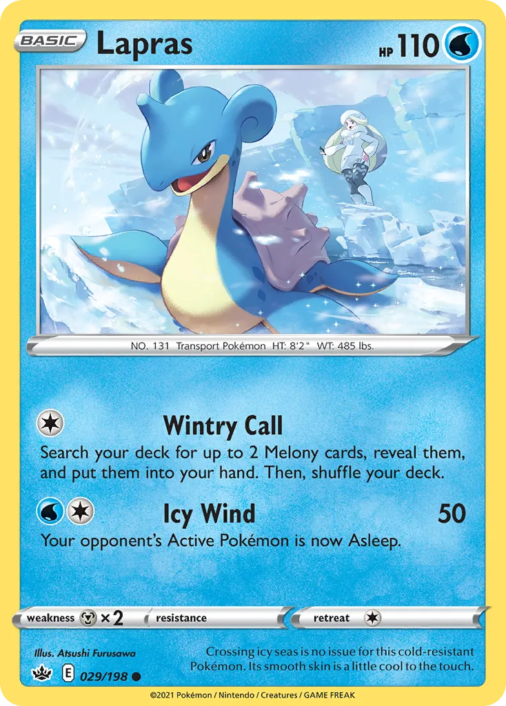 2021 Chilling Reign Lapras #029/198 Common card image