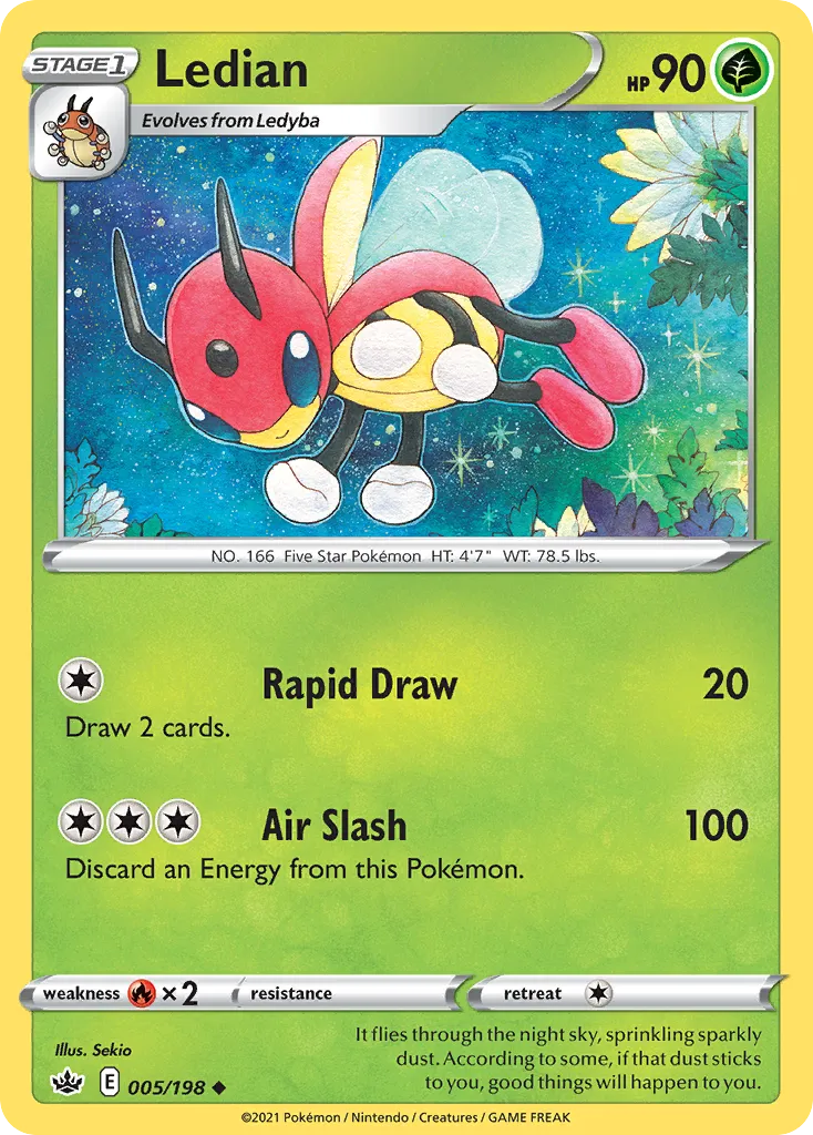 2021 Chilling Reign Ledian #005/198 Uncommon card image