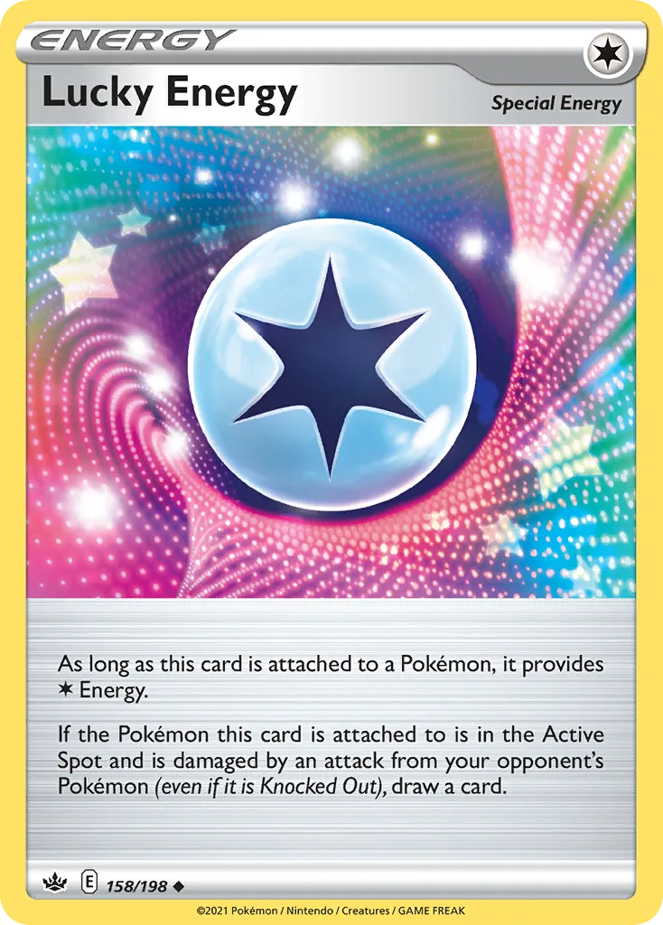 2021 Chilling Reign Lucky Energy #158/198 Uncommon card image
