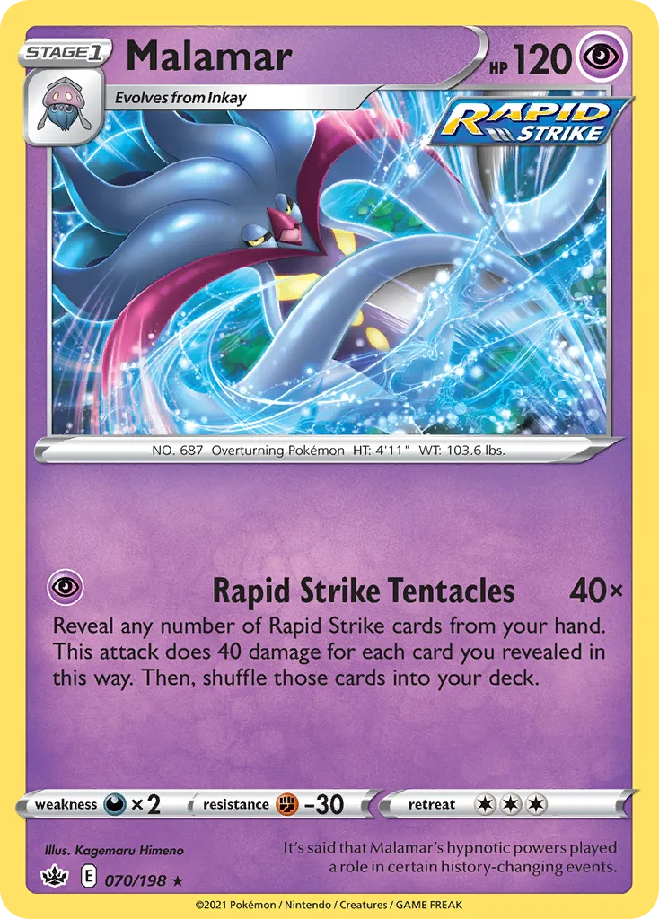 2021 Chilling Reign Malamar #070/198 Rare card image