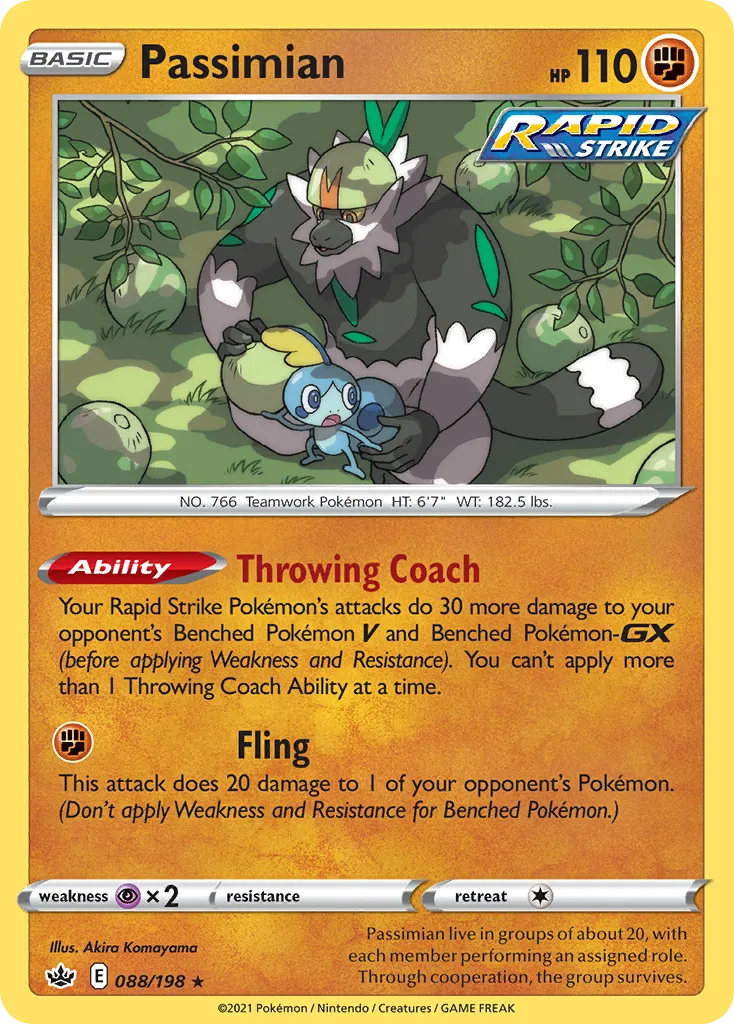 2021 Chilling Reign Passimian #088/198 Rare card image