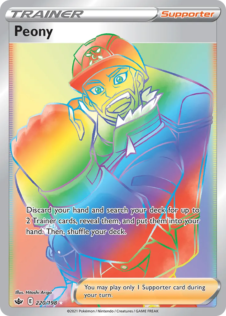 2021 Chilling Reign Peony #197/198 Rare Ultra card image