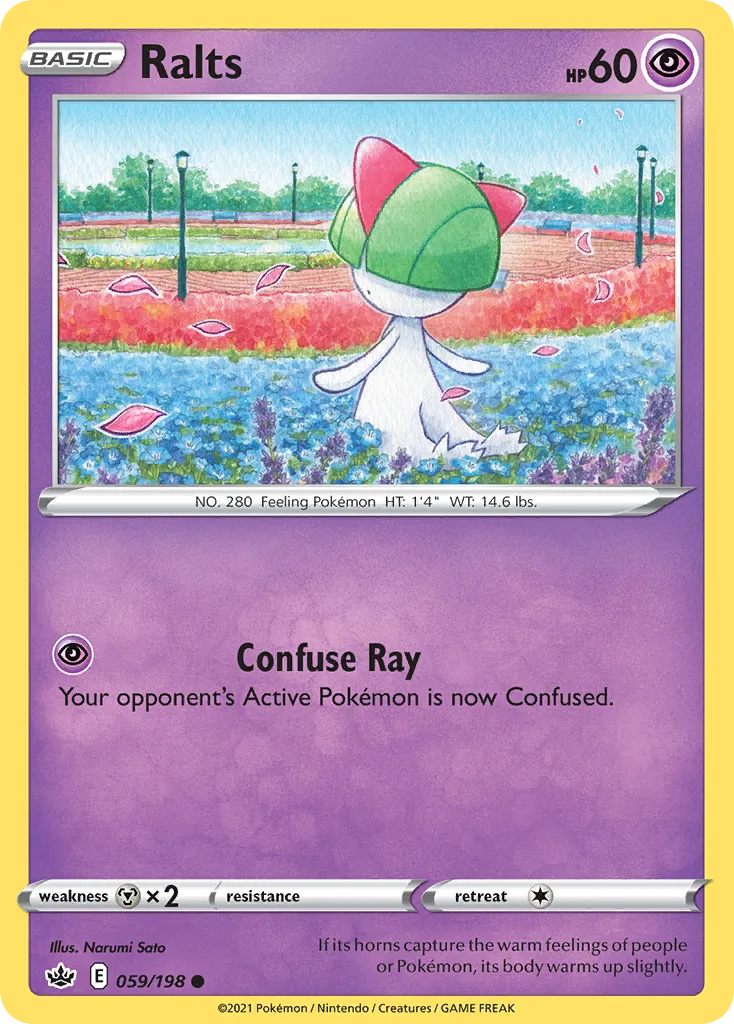 2021 Chilling Reign Ralts Common #059/198 Common card image