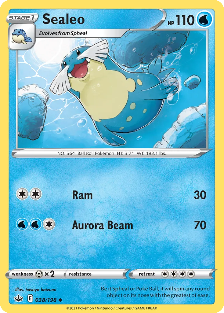 2021 Chilling Reign Sealeo #038/198 Uncommon card image