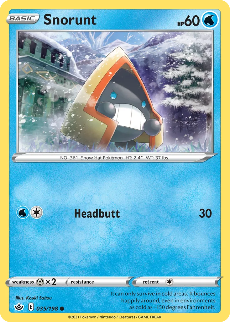 2021 Chilling Reign Snorunt Common #035/198 Common card image
