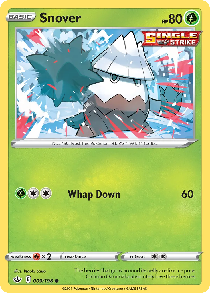 2021 Chilling Reign Snover Common #009/198 Common card image
