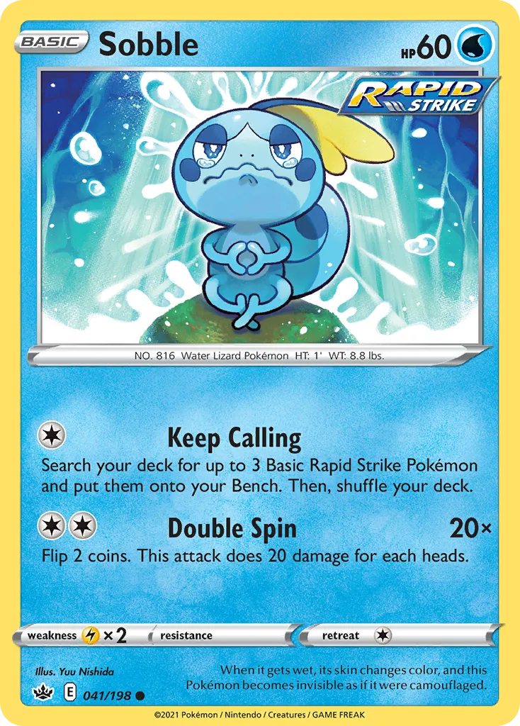 2021 Chilling Reign Sobble Common #041/198 Common card image