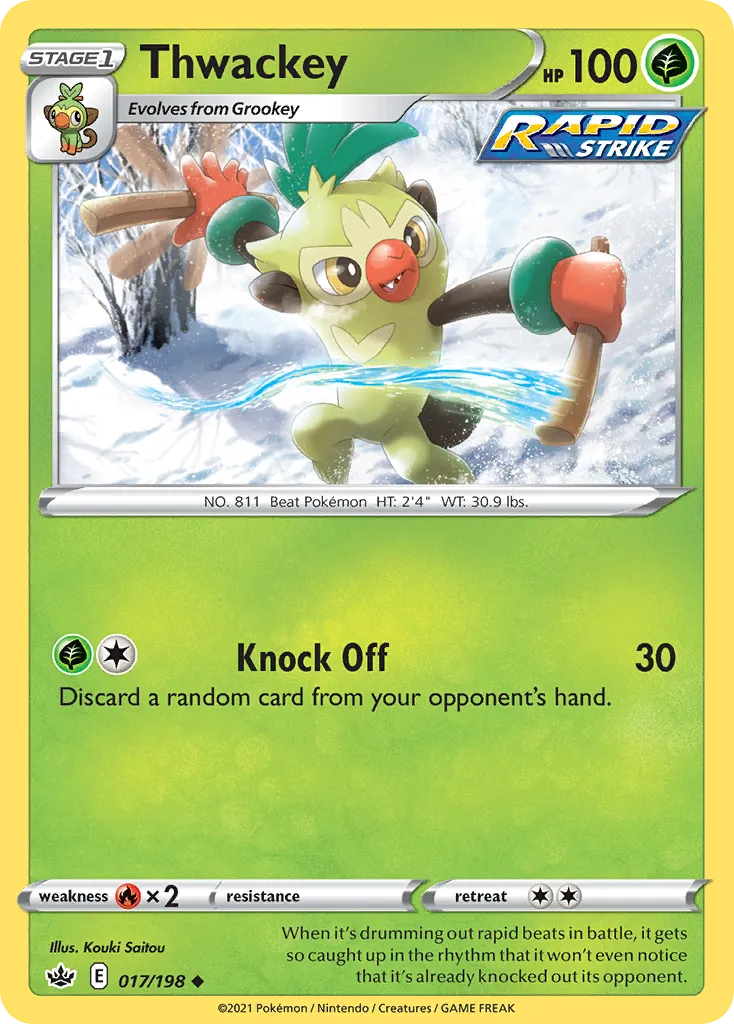 2021 Chilling Reign Thwackey #017/198 Uncommon card image