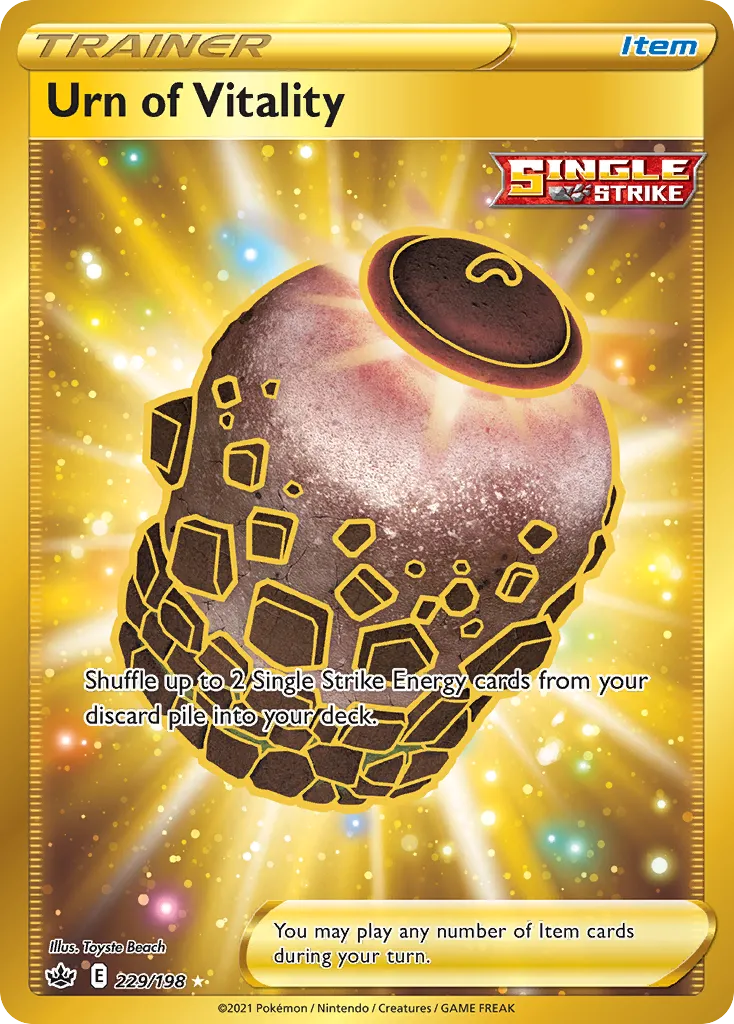 2021 Chilling Reign Urn of Vitality #229/198 Rare Secret card image