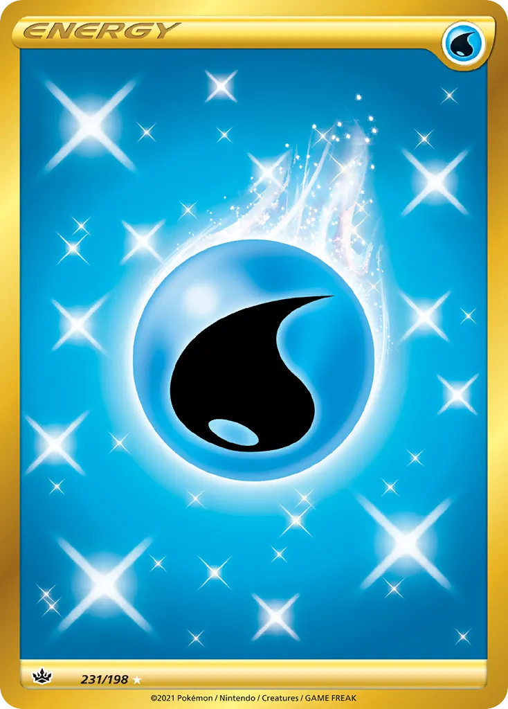 2021 Chilling Reign Water Energy #231/198 Rare Secret card image